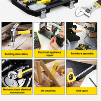 Ensemble complet d'outils à main, boîte à outils robuste, kit d'outils de réparation pour la maison et le jardin, tournevis, pinces, clé à molette, douilles, ensemble d'outils de bricolage