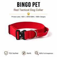 Ensemble collier et laisse tactiques OEM ODM pour chien, en nylon imperméable, poignée robuste, réglable, imprimé personnalisé, marque sur mesure pour l'entraînement en extérieur