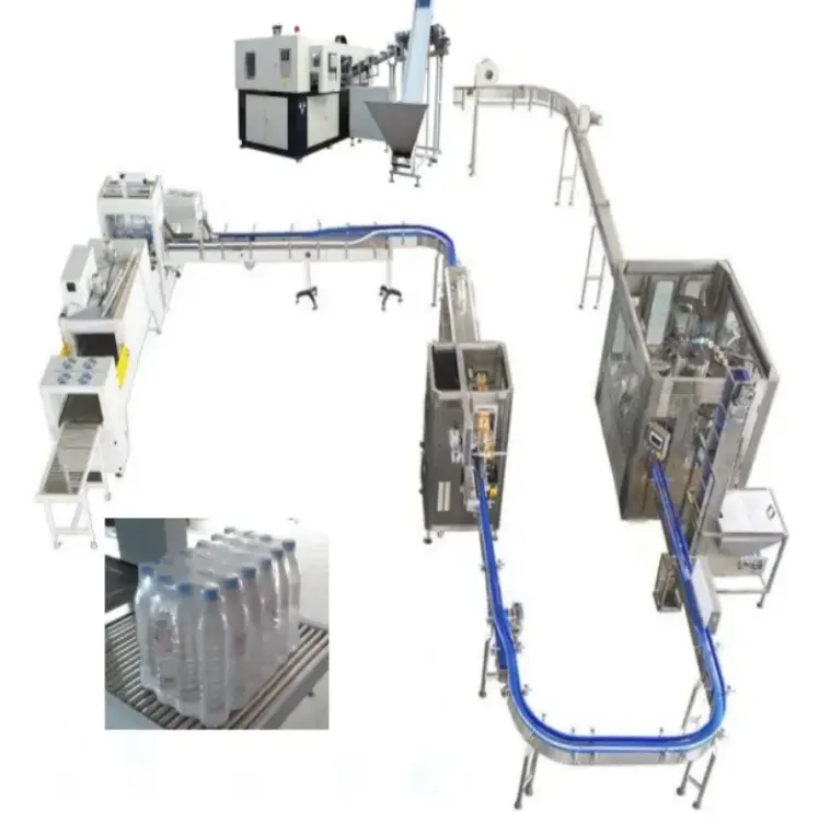 स्वचालित मिनरल वाटर भरने की मशीन / पानी की बॉटलिंग उपकरण / पूर्ण फिलिंग कैपिंग और लेबलिंग मशीन