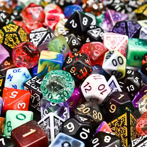ลูกเต๋า DND RPG หลากสี มีจำหน่าย ลูกเต๋าพลาสติกขายส่ง ลูกเต๋าอะคริลิกหลายเหลี่ยม พร้อม D4 D6 D8 D10 D12 D20 D100 - Product Image 2