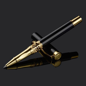 Bola de MEtal hueca para escultura, bolígrafo negro dorado de alta calidad para negocios, regalo de mano - Product Image 1