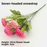 Bouquet de 7 fleurs de lotus artificielles en plastique, faites à la main, style moderne minimaliste, 6 couleurs, pour la décoration de la maison, des mariages et des tables