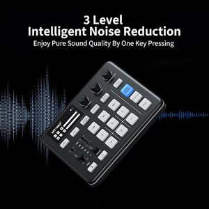 Console de mixage audio pour jeux MT-VIKI, interface audio avec effet RGB, microphone XLR/TRS, alimentation fantôme 48V - Product Image 4