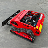Mesin Pemotong Rumput Mini 4-Tak Kelas Industri 48V Robot Pengontrol Jarak Jauh untuk Penggunaan Pertanian Dukungan OEM Murah DIY