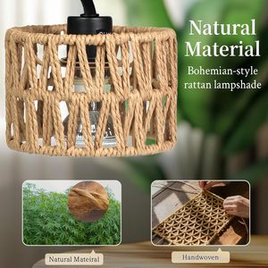 Lampe à bougie en rotin LANJO Boho avec variateur d'intensité et minuterie, diffuseur de parfum sans flamme pour cires parfumées - Product Image 4