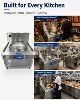Marmite à soupe électrique à induction en acier inoxydable 304 de 100 L, pour braiser et faire bouillir, personnalisable OEM pour restaurants et hôtels
