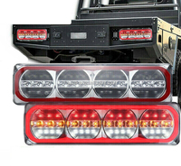 Feux arrière combinés à LED pour camion, remorque, auvent, pick-up, étanches 12V, série 3854, lentille fumée