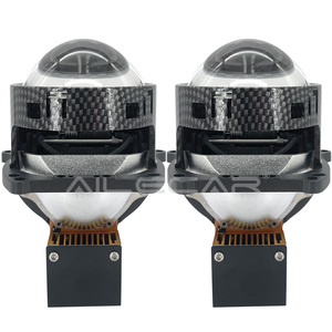3 Inch Bi Led Projector Lens Hi/Lo Beam Tir Prisma Projector Lens Universele Auto Verlichting Bi-Led Projector Koplamp Koolstofvezel - Product Image 2