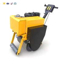Mini-compacteur routier à cylindre vibrant à double tambour de 1,5 tonne, autoporté, moteur Changchai 10 kW