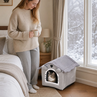 Fournitures pour animaux de compagnie en gros auprès des fabricants, maison pour petits chiens et chats détachable pour l'intérieur, lavable, respirante, écologique, toutes saisons