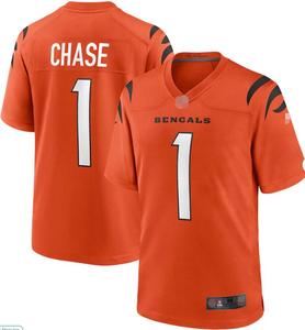 Camisetas Deportivas para Hombre, Nueva Temporada 2025/26, Camisetas de Fútbol Americano # 9 Burrow # 1 Camiseta de Fútbol Americano de los <span class=keywords><strong>Cincinnati</strong></span> Bengals al por Mayor - Product Image 5