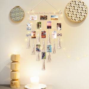 Decorazione moderna bohémien Wedding <span class=keywords><strong>acchiappasogni</strong></span> intrecciata a mano decorazione in legno di cotone - Product Image 4