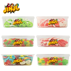 Factory Wholesale Boxed Christmas &amp; Halloween Sour-<strong>Sweet</strong> Mixed Fruit Flavors with <strong>Sugar</strong> Green Ring Gummy Candy EN71 Certified - Product Image 1