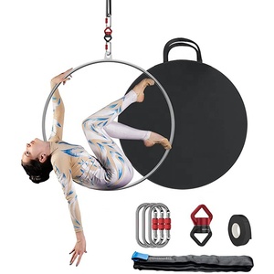 Juego <span class=keywords><strong>de</strong></span> aros aéreos FDFIT <span class=keywords><strong>de</strong></span> acero inoxidable 1Tab 33 "85cm para <span class=keywords><strong>acrobacias</strong></span> Circus Aerial Lyra Hoop Set Anillo aéreo con kit <span class=keywords><strong>de</strong></span> aparejo - Product Image 5