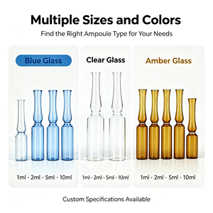 Ampoule VC, ampoule de vitamine <span class=keywords><strong>C</strong></span>, flacon en verre opaque, capacité personnalisable pour les soins de la peau à base de vitamines, emballage anti-décomposition lumineuse - Product Image 2