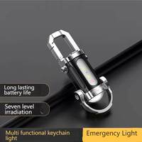 Lampe torche LED de poche rechargeable portable 300 lumens avec lumière latérale, étanche IP65, format porte-clés EDC