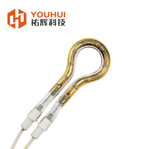 Youhui Single <b>Tube</b> Gold Plated Halogen Infrared <b>Heating</b> Lamp 220V 450W High Temperature Energy Saving - Product Image 2