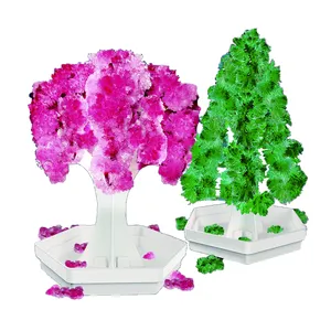 Children Christmas tree paper grow kit magic crystal tree diy toy HN934819
