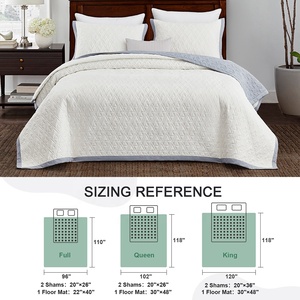Plaid Mecrofiber 576F Quilt Queen King Size Moisture Wicking Anti Static All Season <strong>Bedspread</strong> <strong>Double</strong> Color Size - Product Image 2