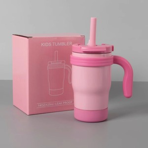 Vaso Térmico Personalizado de Acero Inoxidable de 14oz para Niños con Asa, Tapa y Popote, Antiderrames, Aislado, para Regalo Escolar con Logo, Venta al por Mayor - Product Image 6