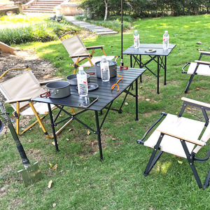 Folding Camping <b>Tables</b> and Chairs Set <b>Portable</b> Outdoor Camp Furniture Iron with Storage Bag for Travel Picnic Garden - Product Image 5