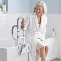 Barre de sécurité à clipser sur baignoire pour personnes âgées, poignée de douche réglable à double grip antidérapant, supporte jusqu'à 100 kg