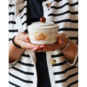 Service à thé et café complet Richard Ginori Lago 6 pièces avec décoration Alviero Martini, capacité 600 ml, expédition manuelle pour hôtels - Product Image 3