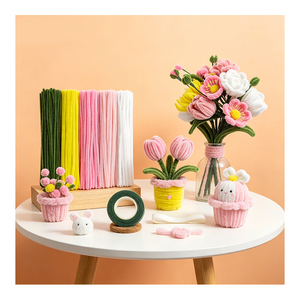 Accesorios de manualidades coloridos, paquete de limpiapipas suaves de 8 mm para arte DIY, juguetes hechos a mano para el aula y decoración, suministros creativos para manualidades. - Product Image 5