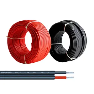 h4 draht Suppliers-Fabrik Direkt verkauf h4 Solar kabel Draht DC Solar kabel 4 mm2 10 mm2 16 mm2 rot schwarz Solar kabel Draht