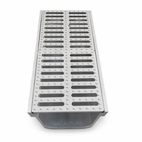 Caniveau de drainage en PRV (Plastique Renforcé de Fibres de Verre) pour la collecte des eaux de surface, travaux routiers et aménagements paysagers