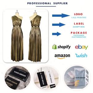 Trendy Uzun Abiye Elbiseler Kadın Sırtı Açık Yan Fermuarlı Yüksek Bel A Kesim Uzun Pileli Elbiseler Kadın Resmi Balo Elbisesi - Product Image 3