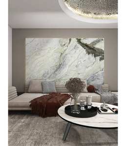 Meilleure qualité Nouvelle arrivée Carreaux de sol et de mur en pierre naturelle polie imperméable moderne Dalles de marbre vert - Product Image 5