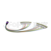 JFOPT monomode 24 cœurs G657 LSZH gaine extérieure câble de raccordement à fibres optiques MTP/PC-LC/UPC APC cavalier OM3 alimentation par JFOPT