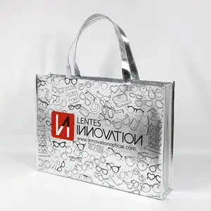 Preço competitivo Reciclado Saco Não Tecido Compras Brilhante Laminado Imprimir Custom Logo Gift Bag