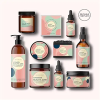 Étiquettes autocollantes personnalisées en vinyle pour cosmétiques, imperméables, découpées, impression CMYK/tout coloris, pour emballages de soins de la peau, shampooings et lotions