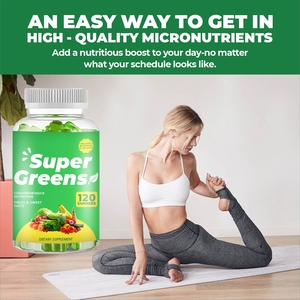 مكملات غذائية من جولونج بعلامة تجارية خاصة، فيتامينات الفواكه والخضروات الخضراء الفائقة على شكل حلوى جيلاتينية للبالغين - Product Image 3