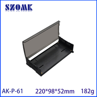 Boîtier industriel pour carte PCB 220x98x52mm, couvercle de rail DIN pour système PLC, boîtier de dispositif de contrôle industriel