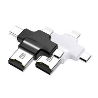 Adaptador OTG 3,0 de alta velocidad Lector de tarjetas de memoria de cámara de teléfono móvil Cuatro en Uno con interfaz USB Compatible con tarjetas TF y SD