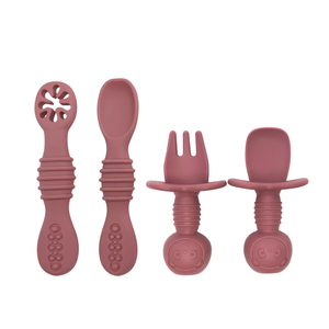 4 Pack Baby Silicone Utensils Set Animal Print Fork Spoon Kit Perfect for Learning to Eat Solid Food BPA Free Safe - Product Image 6