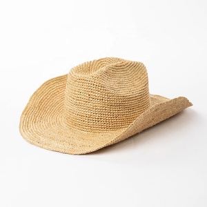 <span class=keywords><strong>2025</strong></span> mới SY Mũ 100% tự nhiên Raffia rơm tay Crochet RộNg Vành Cao Bồi Miền Tây mũ unisex mũ rơm tùy chỉnh OEM có sẵn - Product Image 6