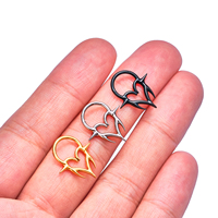 Grosir Anting Titanium G23 16G Septum Hoop Clicker Cincin Hidung Berengsel Bentuk Hati untuk Tragus Helix, Perhiasan Tindik Tubuh Wanita