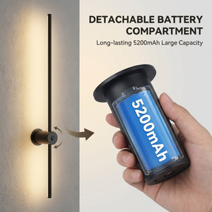 Applique da Parete Ricaricabile 5200mAh con Striscia Lunga, Design Moderno e Minimalista per Soggiorno - Product Image 3