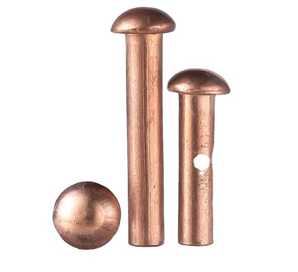 GB867-86 Semi-round Head Red Copper Rivets, Copper Rivets, Solid Rivets, Semi-round Rivets, M2,M3,M4,M8