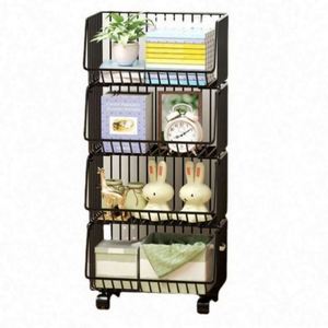 Carro organizador de Metal con ruedas, herramienta móvil de bola, 4 capas giratorias, entrenamiento de utilidad, acero pesado, <span class=keywords><strong>3</strong></span> carros de cocina - Product Image 1