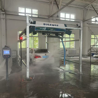 Machine de lavage de voitures électrique automatique sans contact Gantry 360 degrés, équipement de lavage sans balais et sans contact en libre-service avec sécheuse >1500W