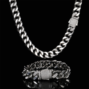 Cadena Cubana de Acero Inoxidable Chapada en Oro, Estilo Miami, Resistente a la Decoloración, para Hombre - Product Image 1