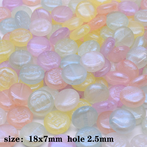 <span class=keywords><strong>AB</strong></span> – perles acryliques de couleur gelée, trèfle étoile rond, perles d'espacement amples pour la fabrication de bijoux, bricolage, Bracelet, collier - Product Image 5
