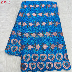 SS37 Tissu Voile 100 Africaine <span class=keywords><strong>suisse</strong></span> Voile nigérian lacets tissu haute qualité brodé lacets africains pour robes de mariée - Product Image 1