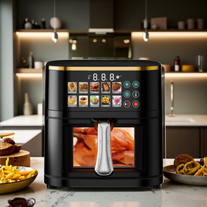 หม้อทอดไร้น้ำมันขนาด 10 ลิตร รุ่นใหม่ ทรงสี่เหลี่ยม วัสดุพลาสติก หน้าจอสัมผัส มัลติฟังก์ชั่น สำหรับอบ ปิ้ง ย่าง ทำอาหาร ใช้ในครัวเรือน โรงแรม ควบคุมอุณหภูมิได้ - Product Image 5