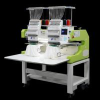 Machine à broder informatisée à grande vitesse FUJA, best-seller, qualité supérieure, 2 têtes, 15 aiguilles, pour t-shirts et casquettes, en vente